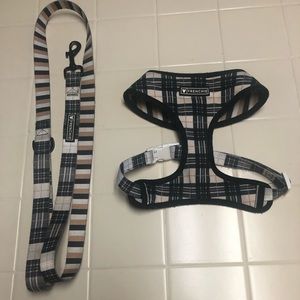 Frenchie Bulldog Reversible Harness and Matching Leash Set